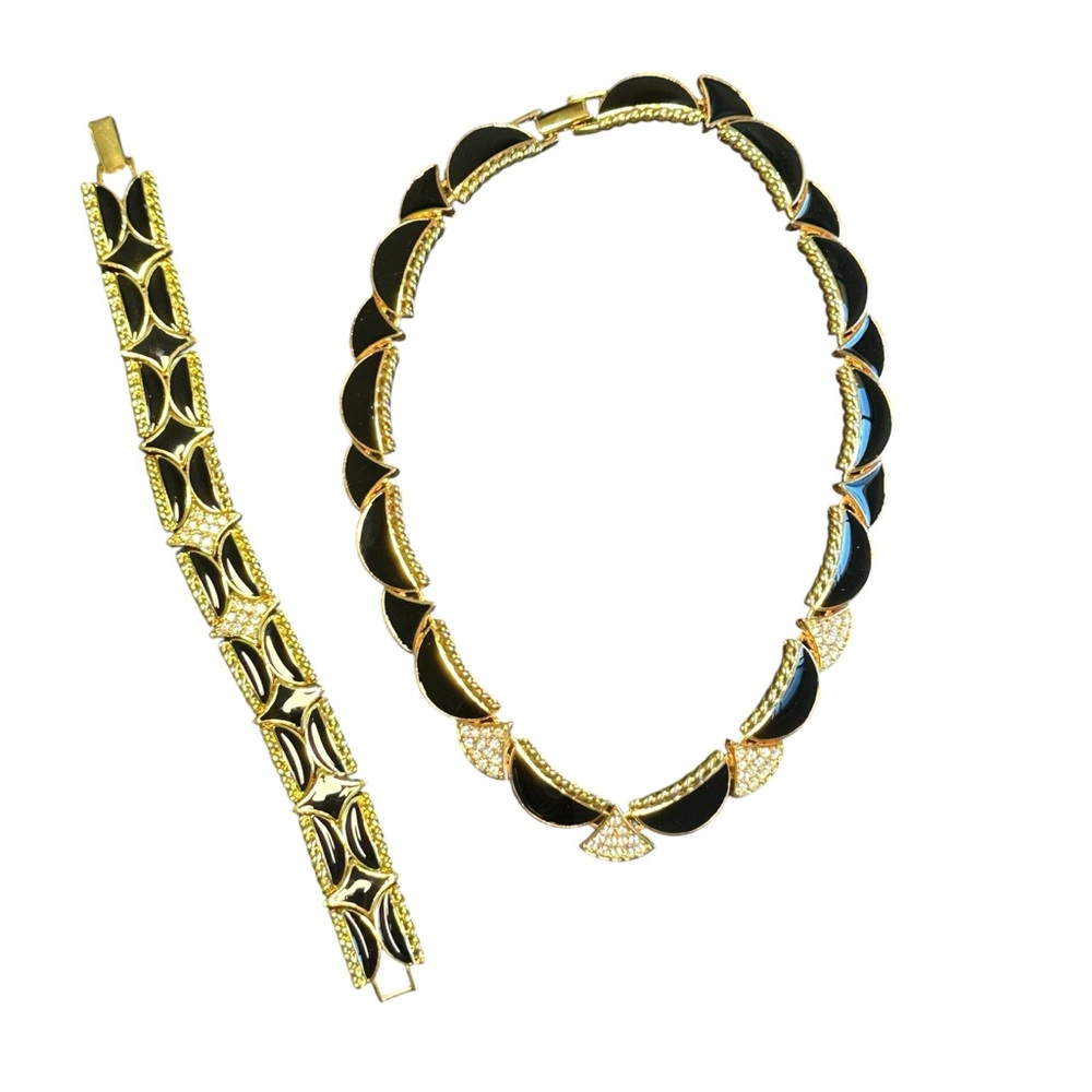 Premier Designs “Nighttime” holiday (1993) necklace and bracelet NWT VINTAGE - Picture 3 of 4